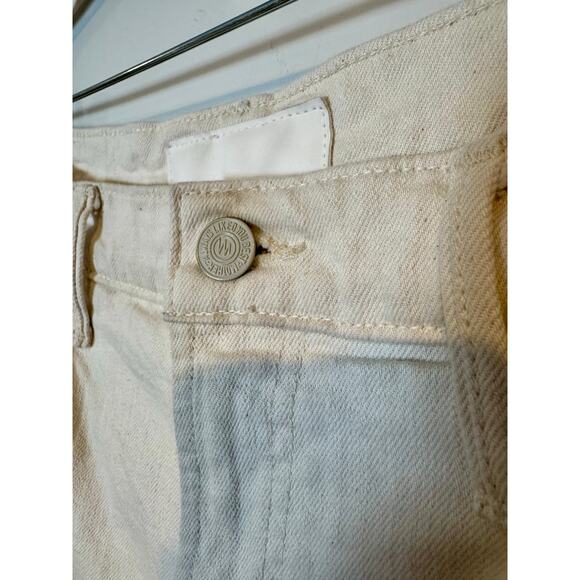 Mother The Mid Rise Maven Act Natural Cream Ankle Fray Jeans Size 30 - Picture 6 of 13